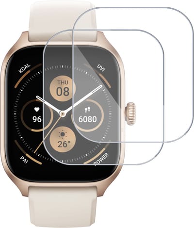2x Screenprotector geschikt voor Amazfit GTS 4 - Folie Screen Protector geschikt voor Amazfit GTS 4