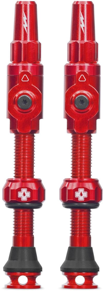 Muc-Off Big Bore Lite - Tubeless Ventiel - Presta Ventiel - Rood - 45mm - Maximale luchtstroom - Tubeless instellen