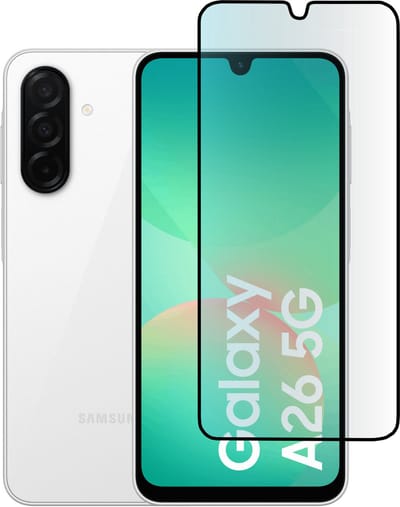 Full Cover Screenprotector Geschikt Voor Samsung A26 - Volledige Beschermglas - PREMIUM Tempered Glass - 1 stuk