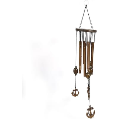 Vintage Stijl Buizen Windgong Kerkklokken Windgongen Deur Raam Hanger Huisdecoratie brown