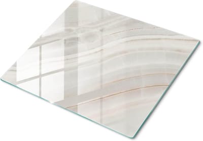 Glazen Snijplank - Keukenblad Beschermer - Aanrecht Beschermen - Hittebestendig tot 200°C - 60x52 cm - Marmer