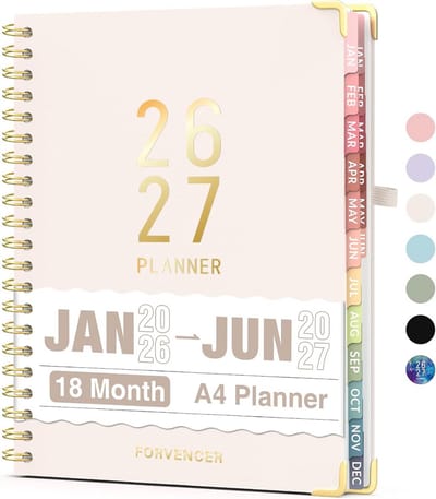 Academische Planner 18 Maanden 2025-2026, Week- en Maandplanner Groots
