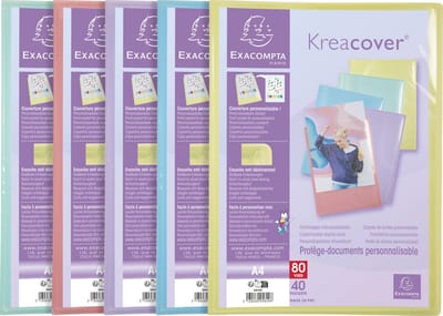 Exacompta 10x Showalbum in polypropyleen Kreacover Pastel 80 zichten - A4 - Geassorteerd - 5849E