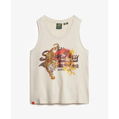 Superdry - Vintage Logo Tokyo tanktop met ronde hals - Dames - Vesten