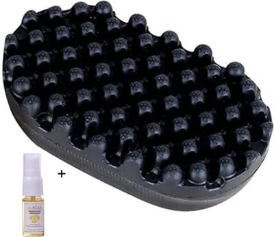 Aurgan - Twist Borstel - Rubber Afroborstel - wasbaar - inclusief 10ml Aurgan arganolie haarolie