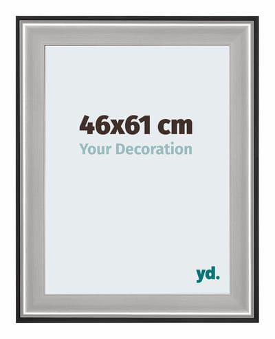 Your Decoration - Fotolijst 46x61 cm - Hout - Zwart Zilver Gepolijst - Birmingham