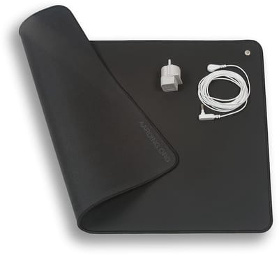 Aardingsmat - 40 x 60 cm - carbonleder - zwart