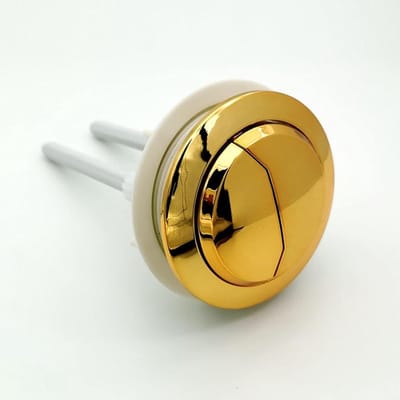 Toiletspoelknop Dubbele Druk - WC Duwknop Spoelklep - Toilet Reparatie - Universeel Verstelbaar - 38/48/58 mm - Chroom Zwart