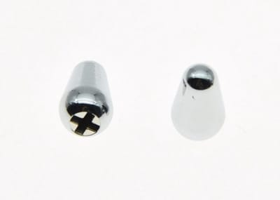 2 Stuks Gitaar 5-Weg Pickup Schakelaar Tip Knop voor USA FD Strat/Tele/Stratocaster - Chroom, Metalen Schakelaar, Gitaaraccessoires