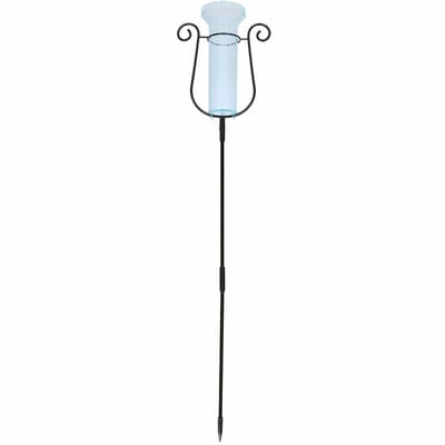 Bellatio design Regenmeter - 75 cm - groen met zwart - stevige aardpin