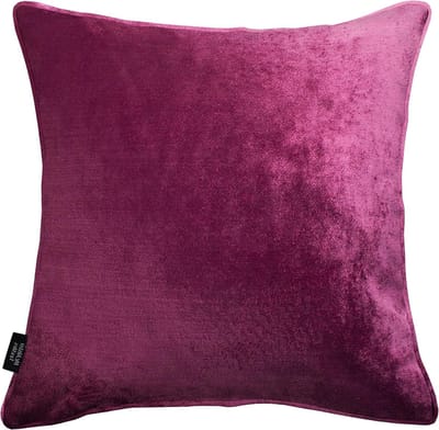 Glanzend geplet fluwelen kussenhoes fuchsia roze 43 x 43 cm - 17 x 17 inch. Luxe decoratief strooisel sierkussen voor bank of slaapkamer floor pillow