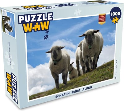 Puzzel Schapen - Berg - Alpen - Legpuzzel - Puzzel 1000 stukjes volwassenen
