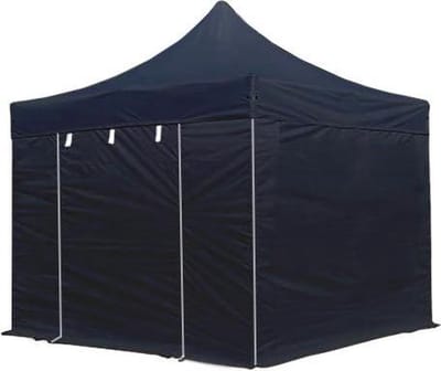 3x3 m Easy Up partytent Vouwpaviljoen met zijwanden, PROFESSIONAL alu 40mm, zwart