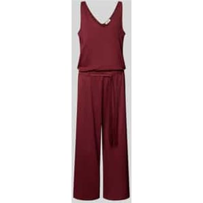 regular fit jumpsuit met strikceintuur van katoenmix