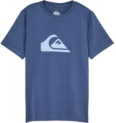 Quiksilver Evo Comp Logo T-shirt Met Korte Mouwen Blauw 14 Years Jongen