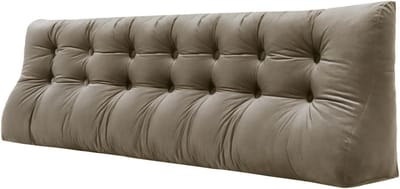 Groot Rugkussen met Velvet Cover - Stevige Rugsteun en Neksteun voor Bed en Bank