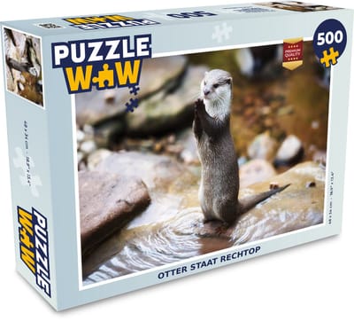 Puzzel Otter staat rechtop - Legpuzzel - Puzzel 500 stukjes