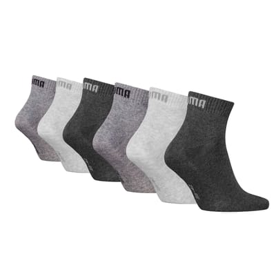 Puma - Unisex Sokken in kwartlengte - 6 Pack - Maat 47-49