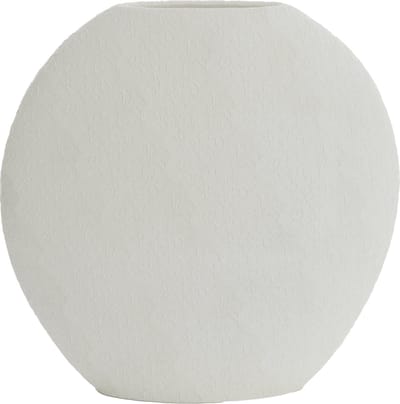 Sfeervolle witte kunststof vaas Light & Living Renda