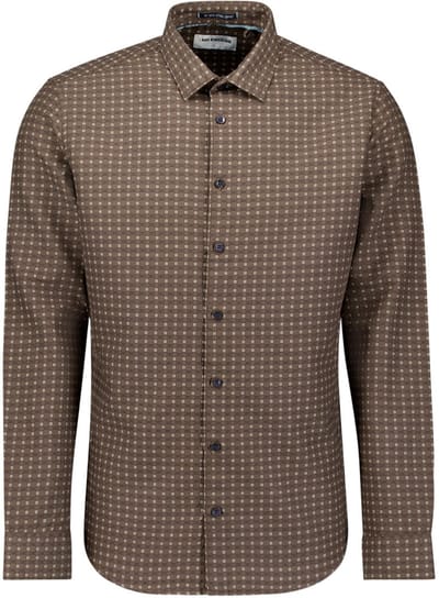 No Excess Shirt Mini Jacquard Taupe Größe: 3XL | Casual hemden Outlet | Herren | Schwarz