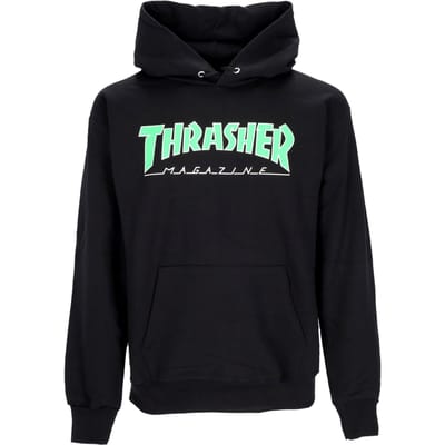 Heren Outlined Hoodie Zwart/groen