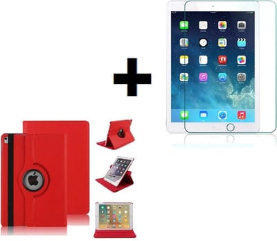 iPad Air 2019 hoesje - 10.5 inch - iPad Air 2019 Screenprotector - Bookcase Tablet hoesje Rood + Screenprotector