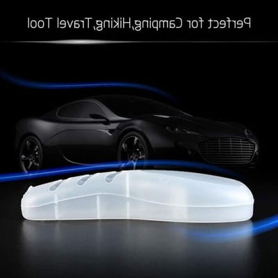 Opbergdoos Scheermes - Scheermes Houder - Reizen Kamperen - Transparant Ontwerp - Compact Lichtgewicht - Wit