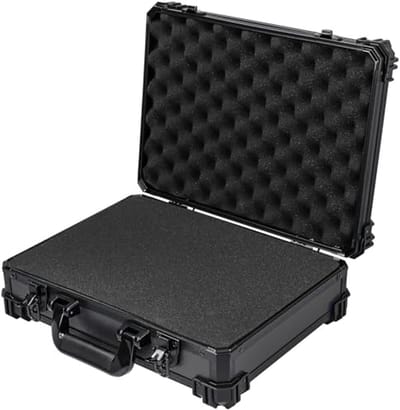 Transportkoffer met rasterschuim - 39 x 29 x 12 cm - Geschikt voor camera's en gevoelige voorwerpen - Veilig en veelzijdig