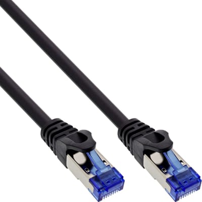 InLine® Patchkabel armored, U/FTP, Cat.6A, zwart, 0,3m