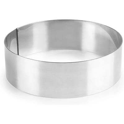 Ronde roestvrijstalen taartring Lacor 18/10 - 10X6 cm