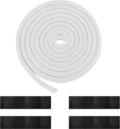 Afdichtingskoord voor Houtkachels en Open Haarden - 10mm x 3m Grafiet Geïmpregneerd Glasvezelkoord