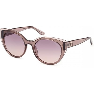 Guess Dames Zonnebril Grijs Gu7909 59z Transparent Shiny Beige Brown/53-18-136