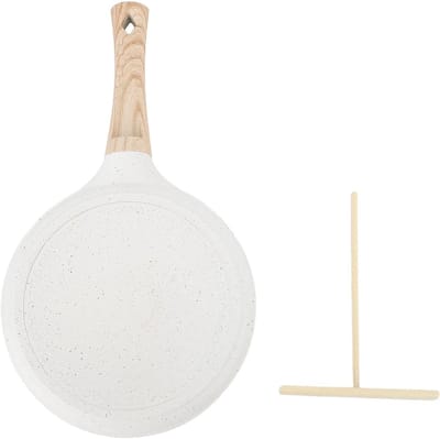 Pannenkoekenpan Aluminium - Crêpe pan - Thuis koken - Ergonomische handgreep - 21 cm - Zwart