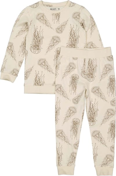 Meisjes pyjama - Puck A - AOP Wit animal