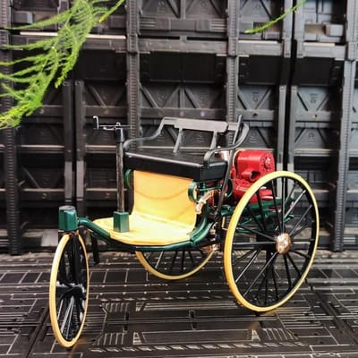 1:12 1886 Vintage Klassieke Auto Nr.1 Legering Auto Model Simulatie Driewieler Speelgoed Voor Kinderen Cadeau Verzameling F499