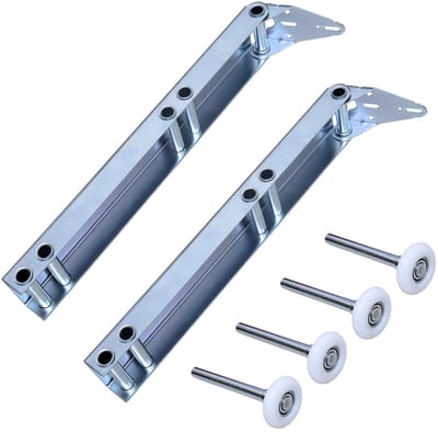 Cosensi - Dailygoods - Set van 2 Garagedeur Beugels met Rollen voor Snelle Installatie