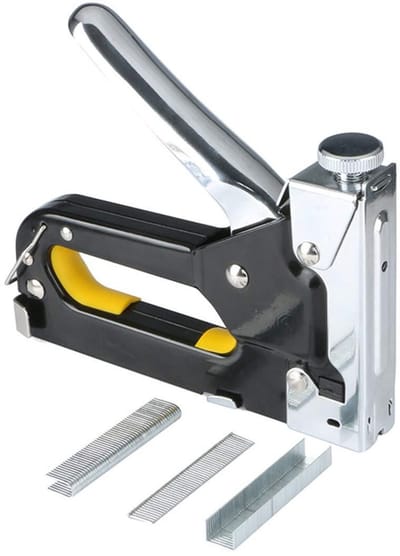 Nietmachine Tacker Kit - Bekleding Tool - Handmatig Klussen - 3-in-1 Multifunctioneel - 900 Nietjes - Zwart