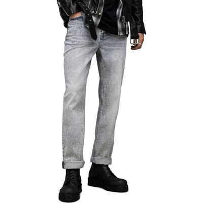 AllSaints Curtis Washed Grey Size: W28 | Slim Outlet | Heren | Blauw