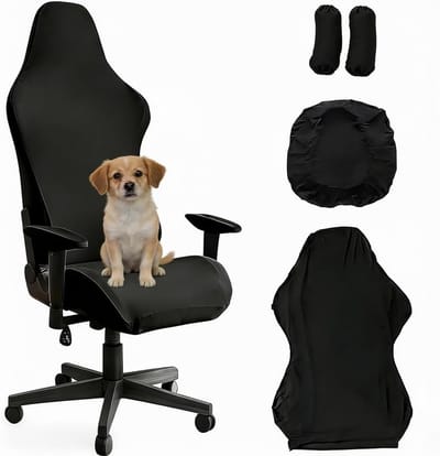 Comfortabele Gaming Stoel Covers - 4-delige Set voor Computerstoelen met Armleuningen, Rekbaar en Wasbaar, Ideaal voor Swivel Stoelen en Bescherming tegen Vlekken