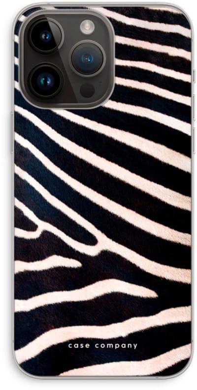 Case Company® - Hoesje geschikt voor iPhone 14 Pro Max hoesje - Zebra - Soft Cover Telefoonhoesje - Bescherming aan alle Kanten en Schermrand