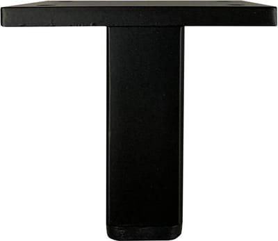 FLE - Stalen meubelpoot zwart rechthoek 2 bij 5 cm en hoogte 6 cm (koker 2 x 5 cm)