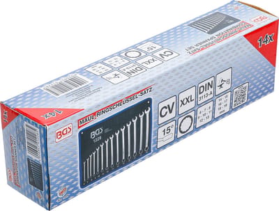BGS Mondringsteeksleutelset extra lang SW 6 - 19 mm 14-delig - 1228