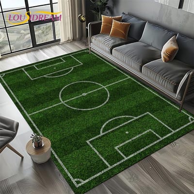 27 Stijl Voetbalveld Voetbal Sport Tapijt Vloerkleed voor Woonkamer Slaapkamer Huis Bank Decoratie, Kindergebied Vloerkleed Antislip Vloermat 40x60cm( 15x23in )