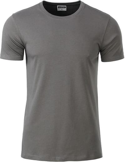James and Nicholson - Heren Standaard T-Shirt (Mid Grijs)