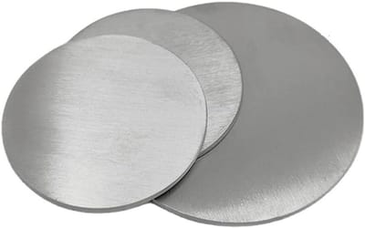 Roestvrijstalen Plaat - Ronde Schijf - Materiaal Bewerking - Hoge Corrosiebestendigheid - Diameter 100mm - Zilverkleurig