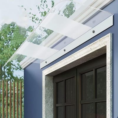 Balkonluifel Buiten - Regenscherm Deur - Bescherming tegen Weer - Half Transparant - 50 x 60 cm - Transparant