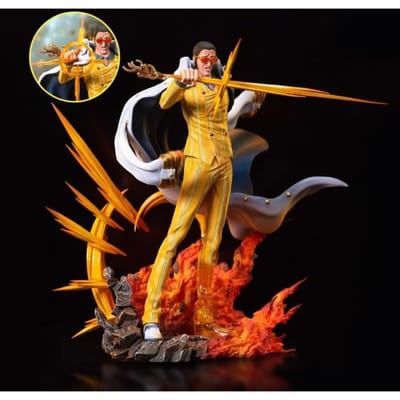 One Piece LZ Kizaru Run Fist Anime Figuur Kan Gloeiende beweging PVC 11,81Inch/30cm Vechtmodus Verzameling Modus ornament Speelgoed Cadeaus With box