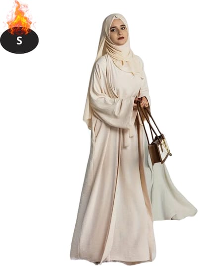 Bovista Islamitische Kleding - Djellaba Dames - Moslim Kleding - Arabisch Dames Kaftan - Alhamdulillah - Abrikoos S
