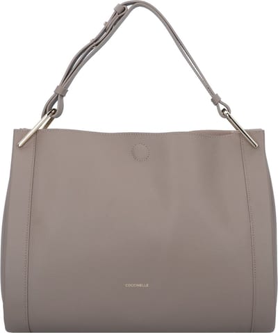 COCCINELLE Leren Schoudertas Wallace Handbag Double Grainy Leather Warm T. / Roset. Taupe