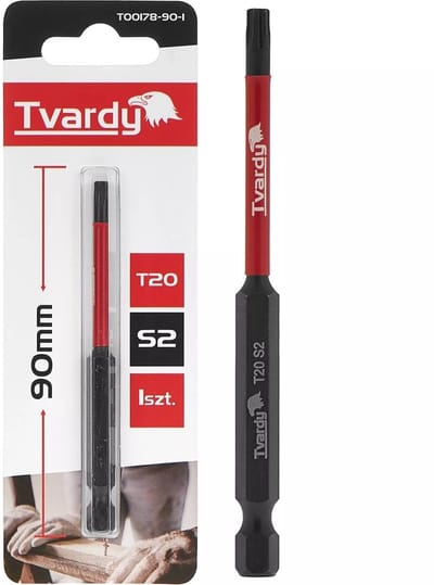 Tvardy Impact bit T20 - 90mm - S2 staal - Magnetische punt - Versterkte constructie